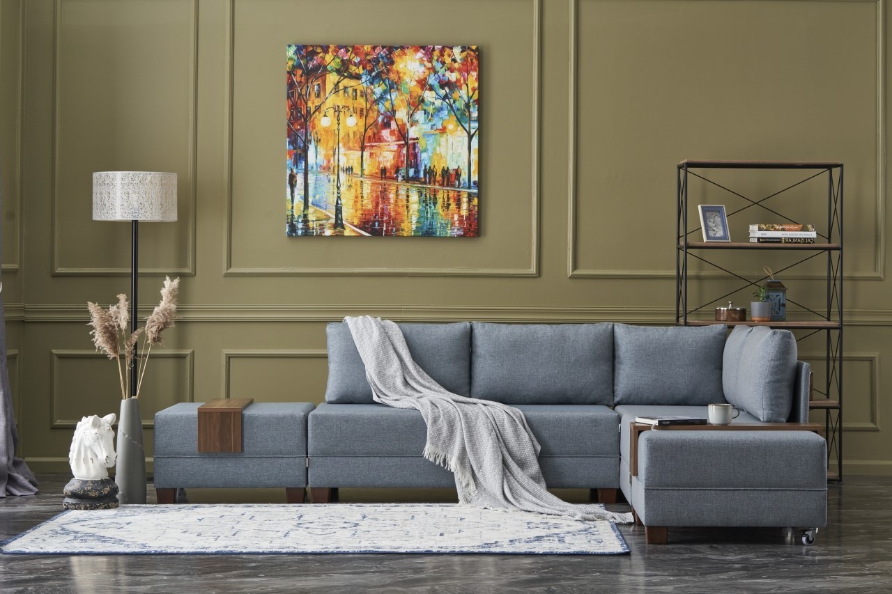 Аголна софа Atelier del Fly 210x70x280cm Антрацит