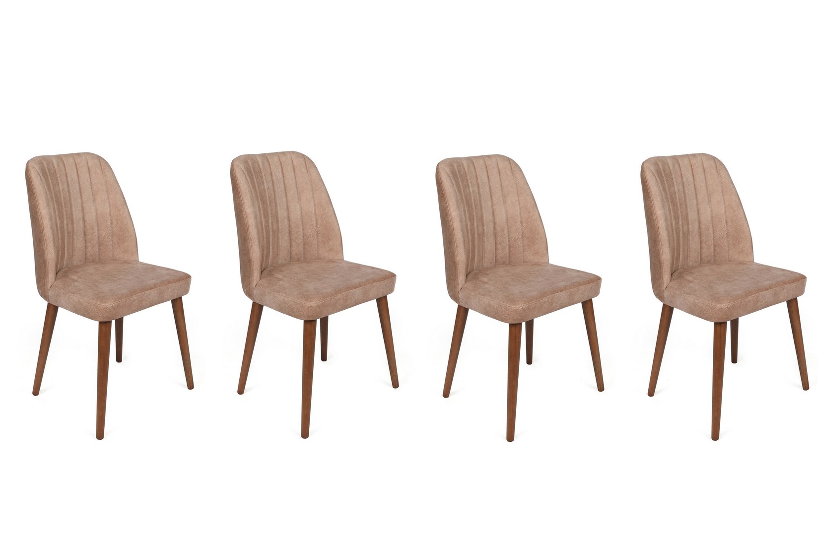 Комплет од 4 трпезариски столчиња Hanah Home, Алфа Каки-Црна