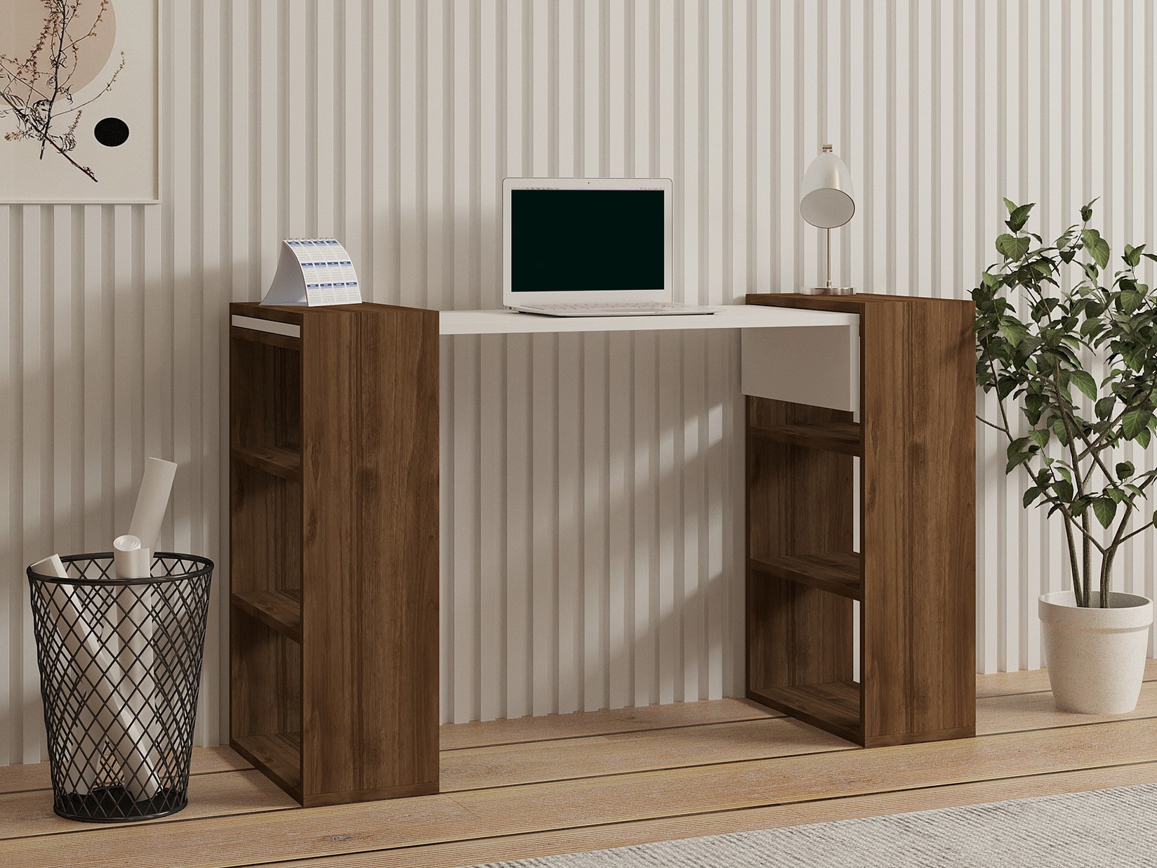 Биро Hanah Home 124x75x43.6 см, орев