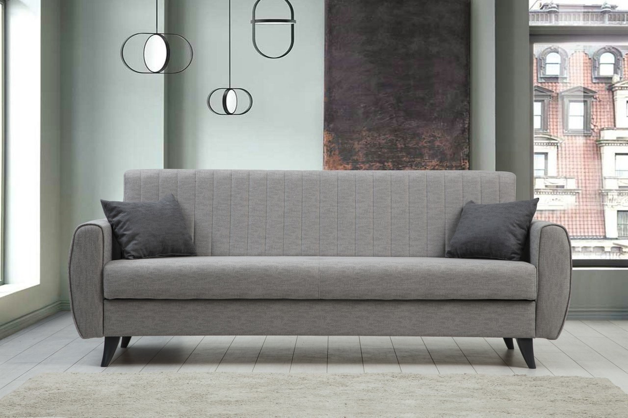 Atelier del Sofa Расклоплива гарнитура Alkon 214x86x77cm темно сива