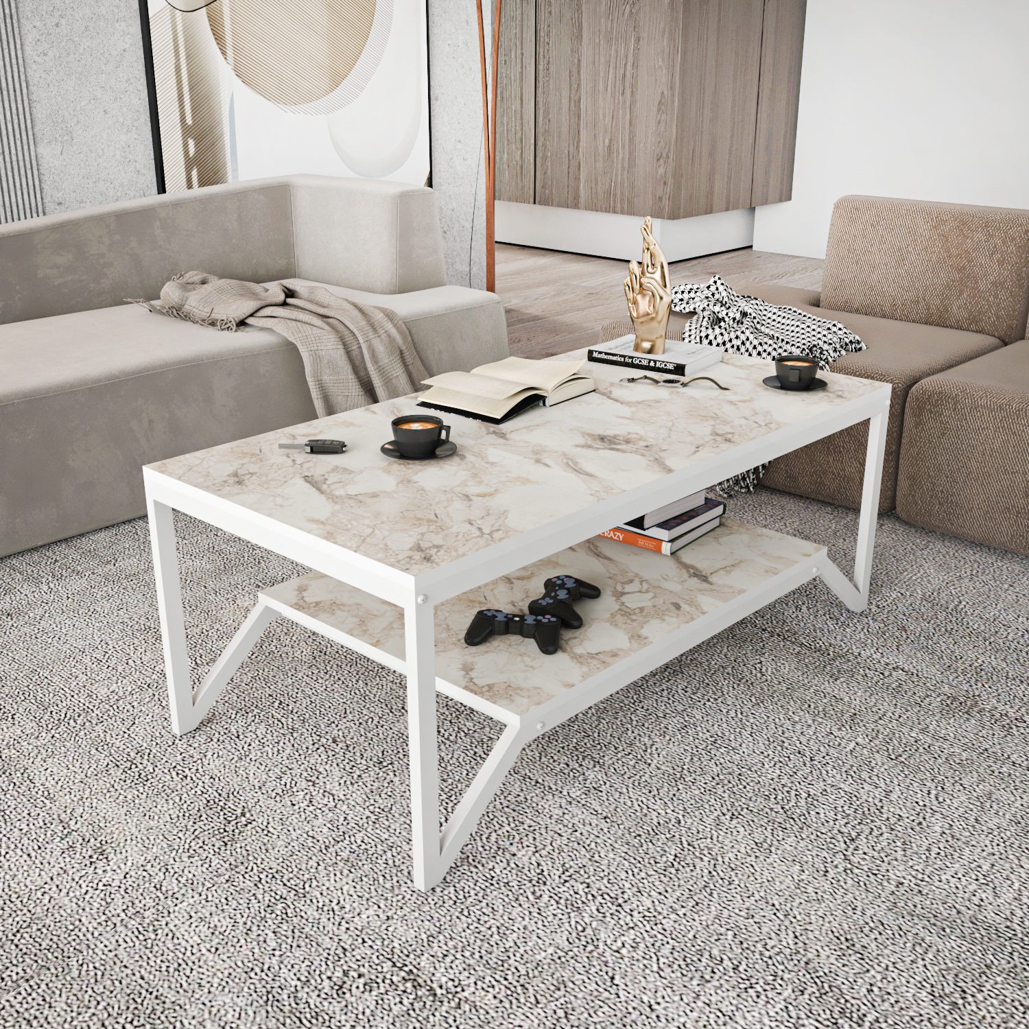 Маса Hanah Home Club Flora 120x45.8x60 см црна