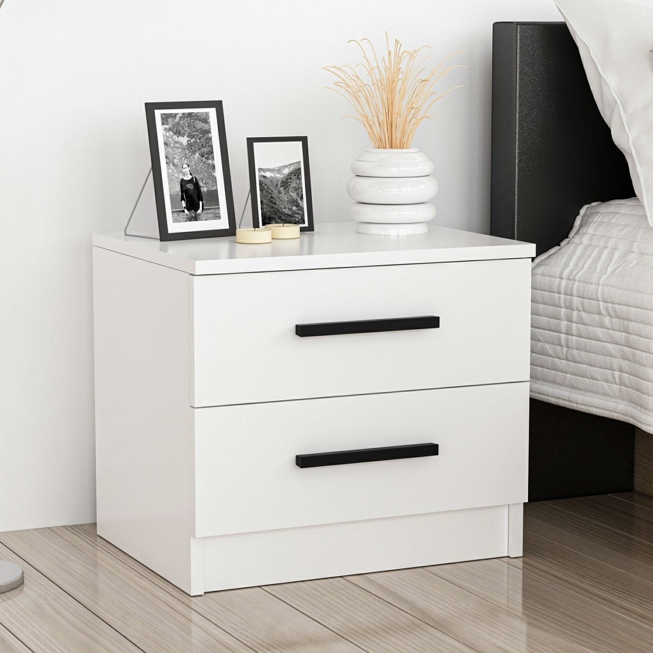 Ноќна масичка Hanah Home Кељ 50x40x47 см бела