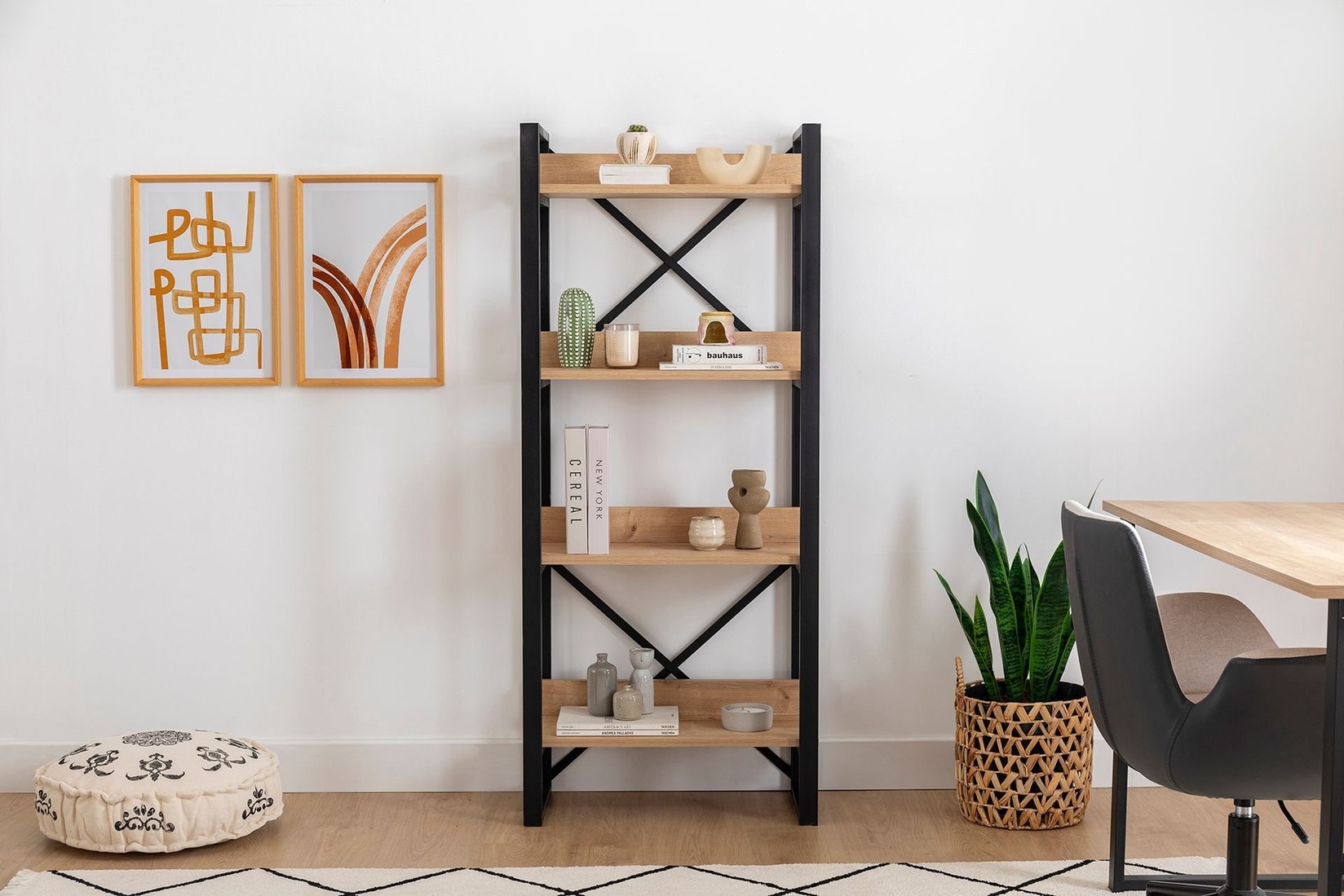 Полица Hanah Home 63x150x32cm даб