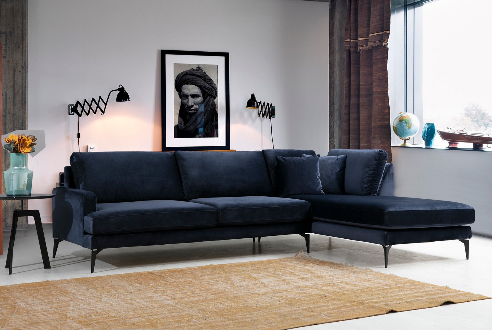 Аголна гарнитура Atelier del Sofa 90x88x283 см зелена