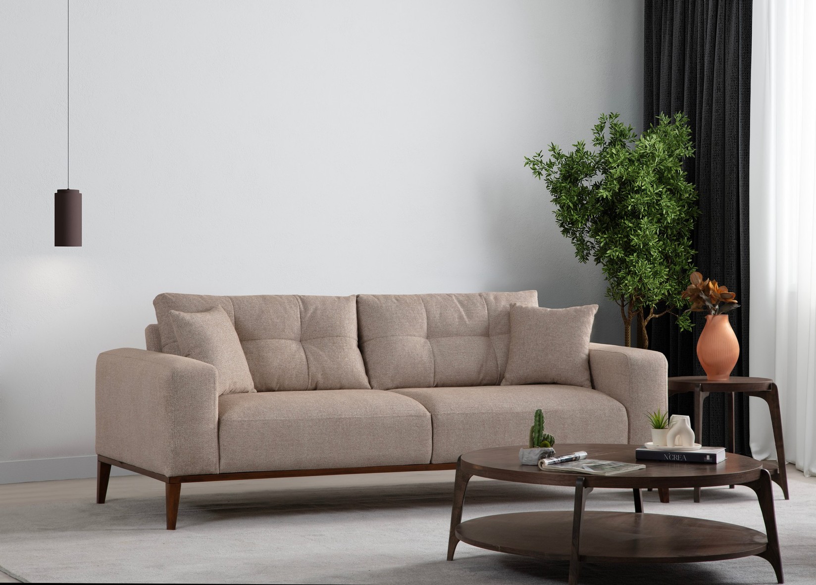 Atelier del Sofa Расклоплива гарнитура Sinor 92x75x225cm Антрацит