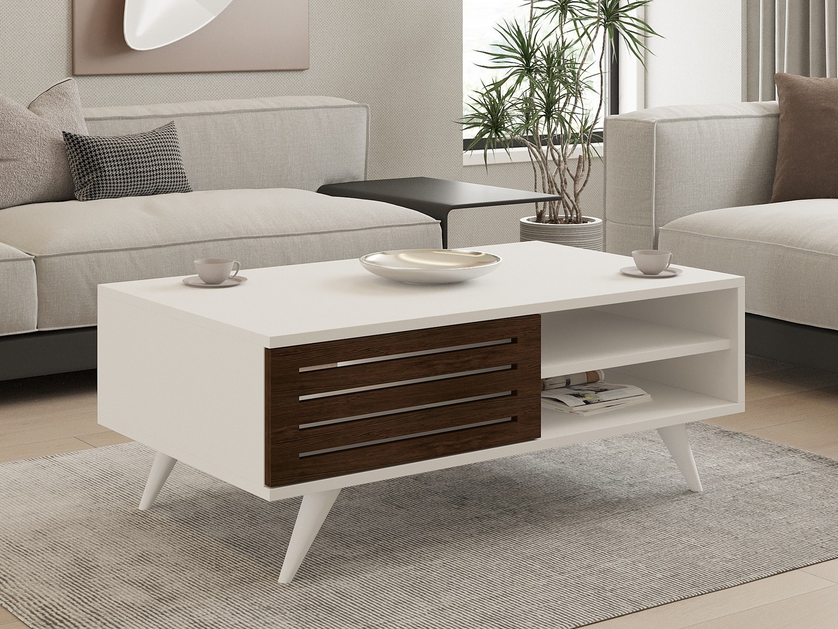 Голема маса Hanah Home Club 100x42x60 см, орев