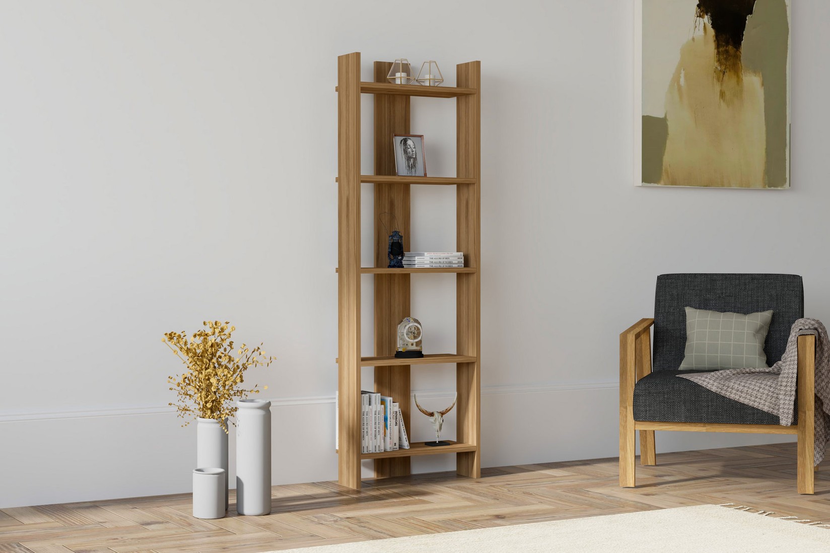 Полица Hanah Home 52,4x149x22,6 см бела