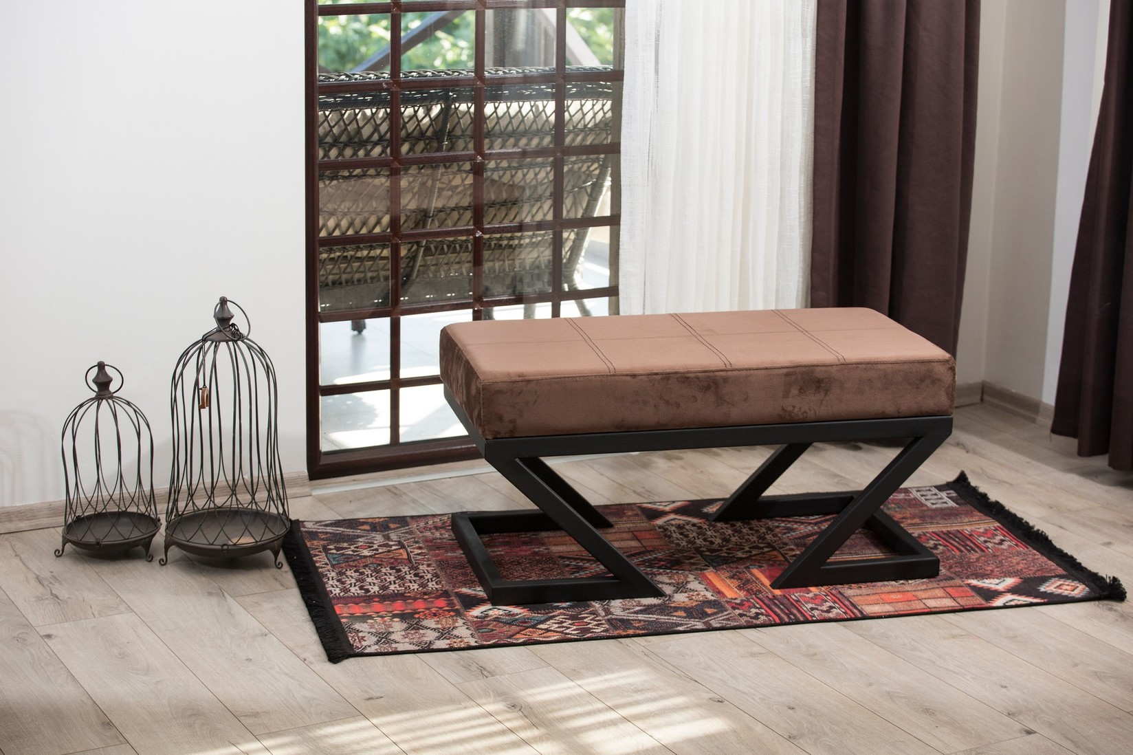 Столче за софа Atelier del 90x45x45cm, беж