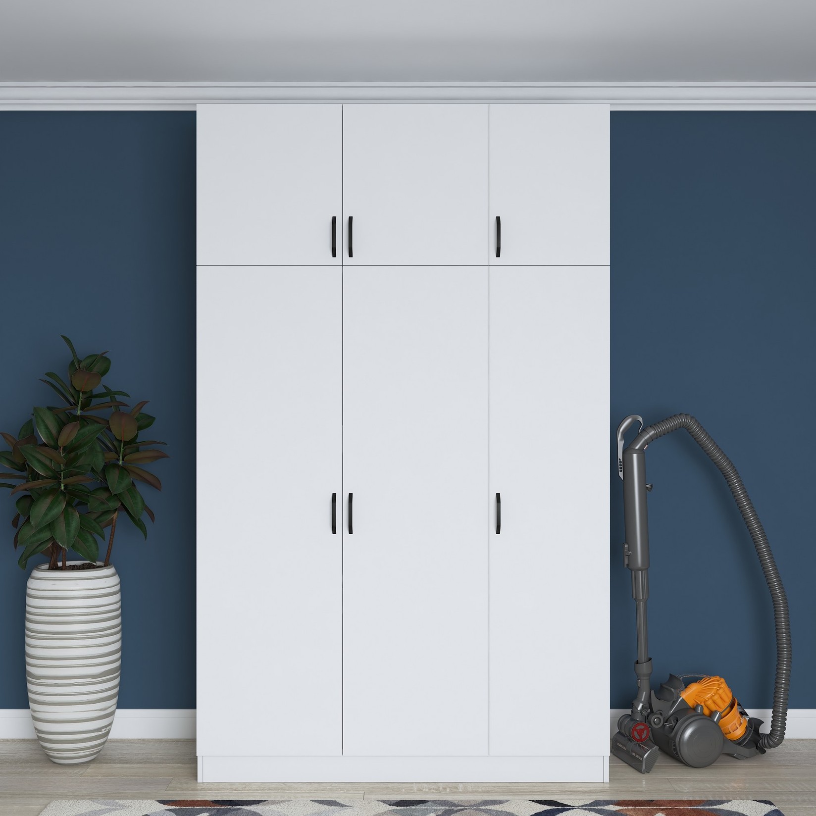 Гардеробер Хана Хоум 145x239x55 см Бела