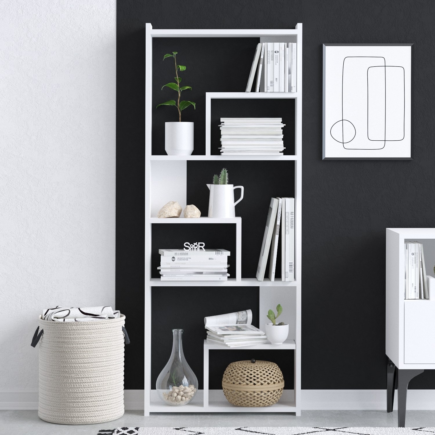 Полица Hanah Home 60x150x15cm бела