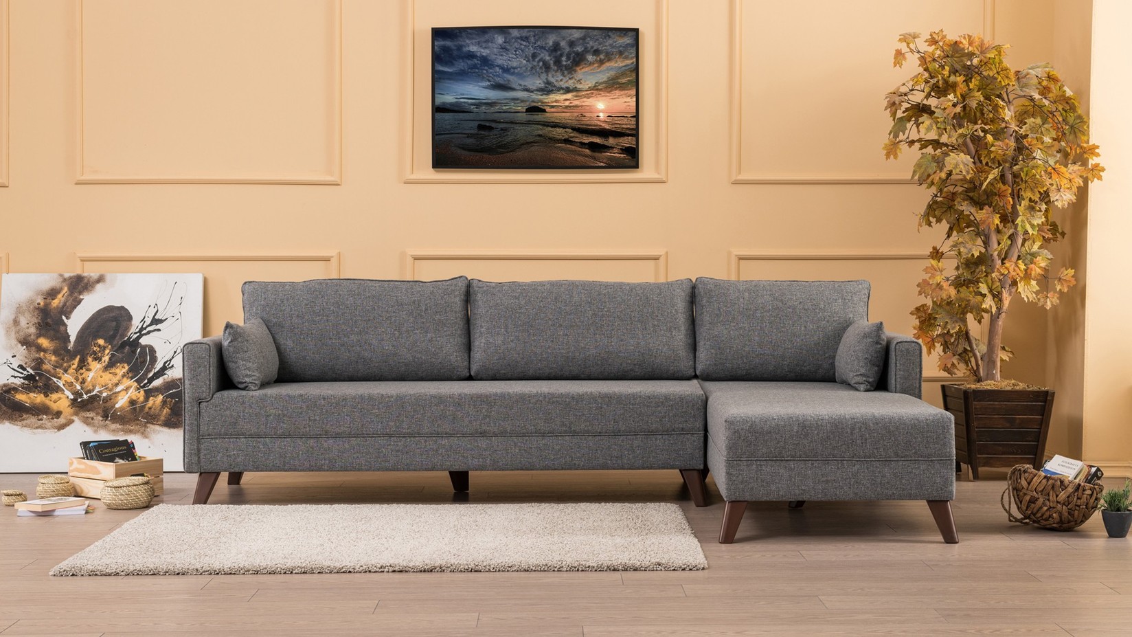 Аголна гарнитура Atelier del Sofa 275x85x81 см Антрацит
