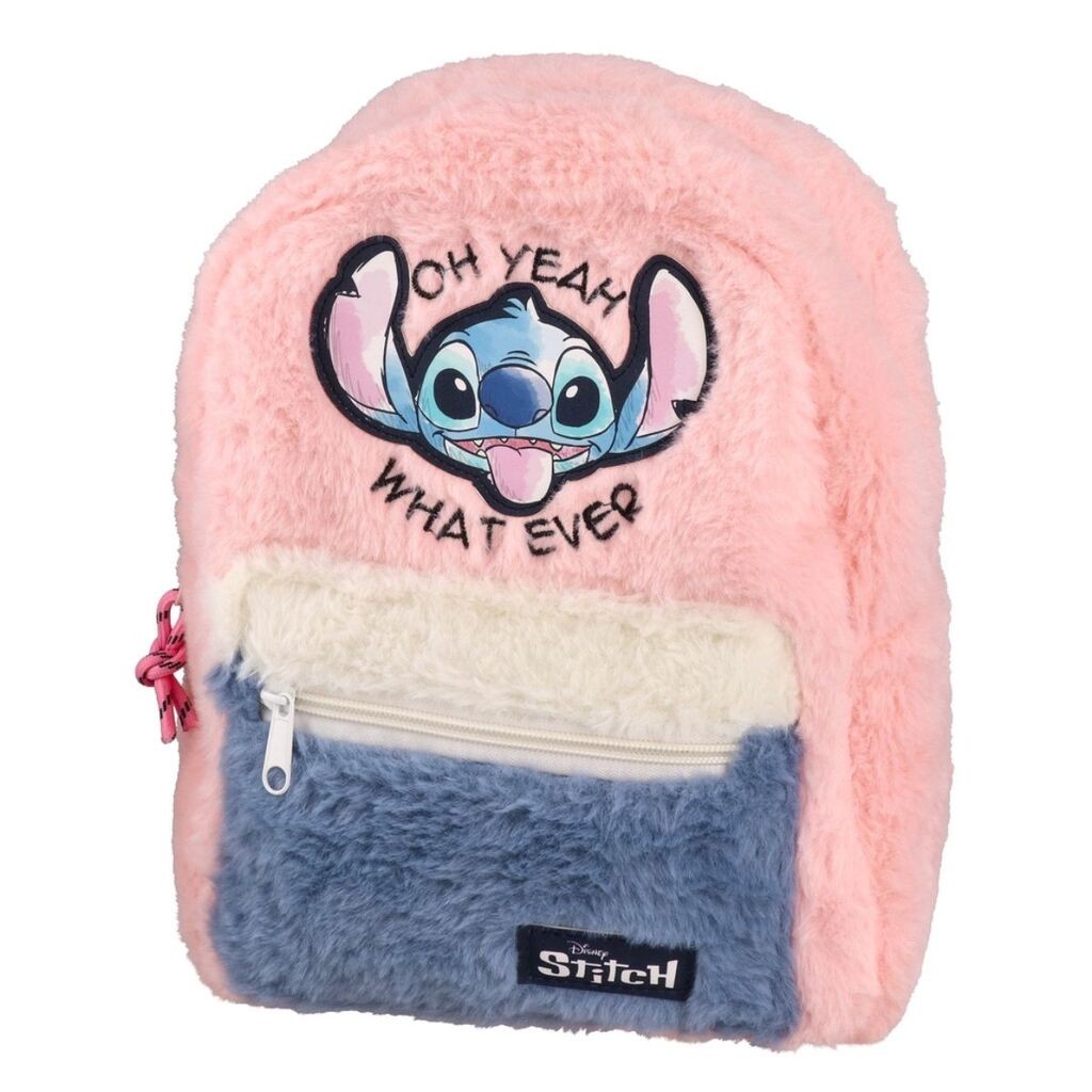 Ранец за детска градинка со плишан мантил - Stitch