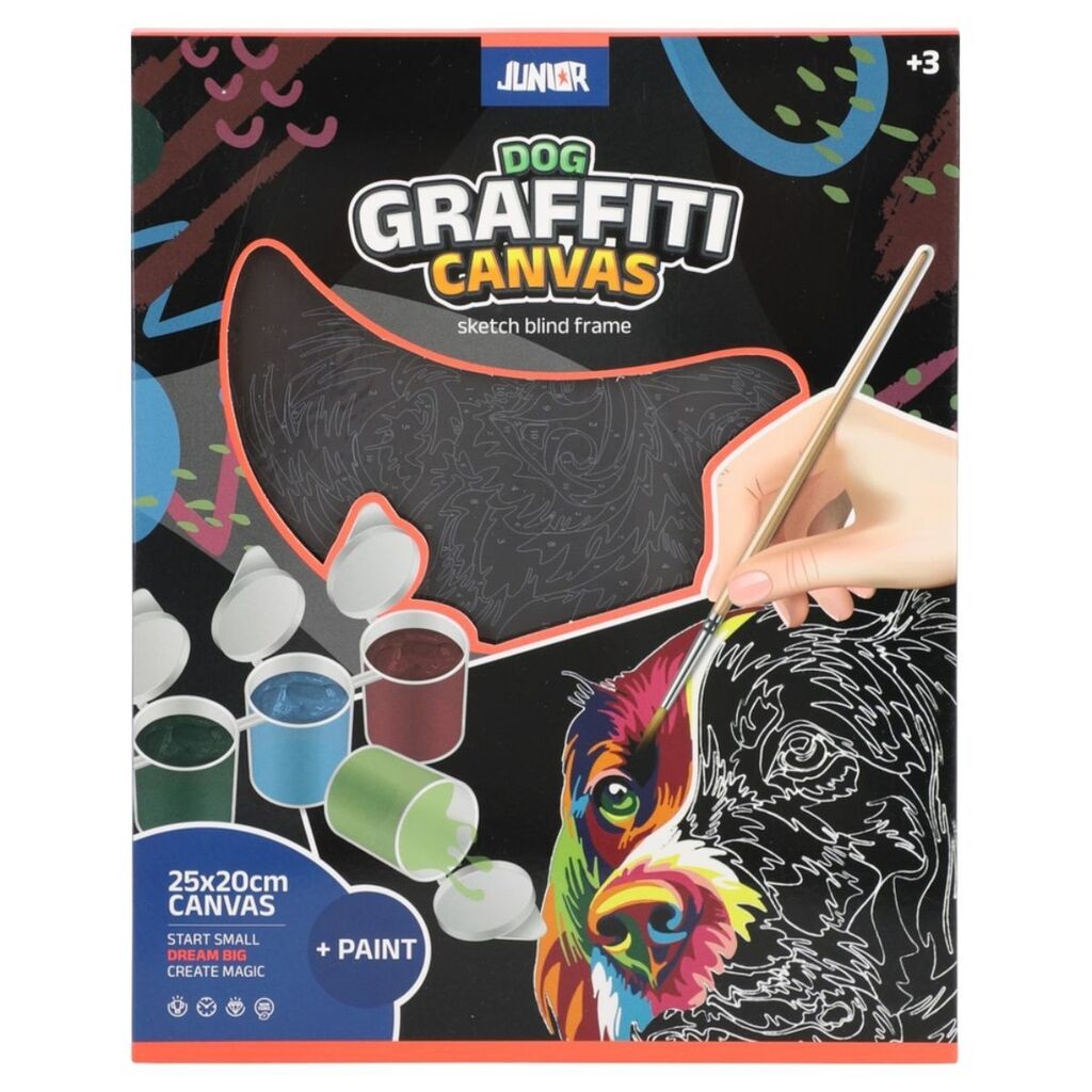 Креативен сет „Боење по израз“ Графити Пас 25x20