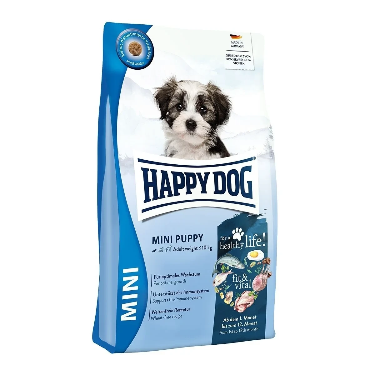 HAPPY DOG Сува храна за кучиња  Mini Baby & Junior / Gluten Free – 10кг