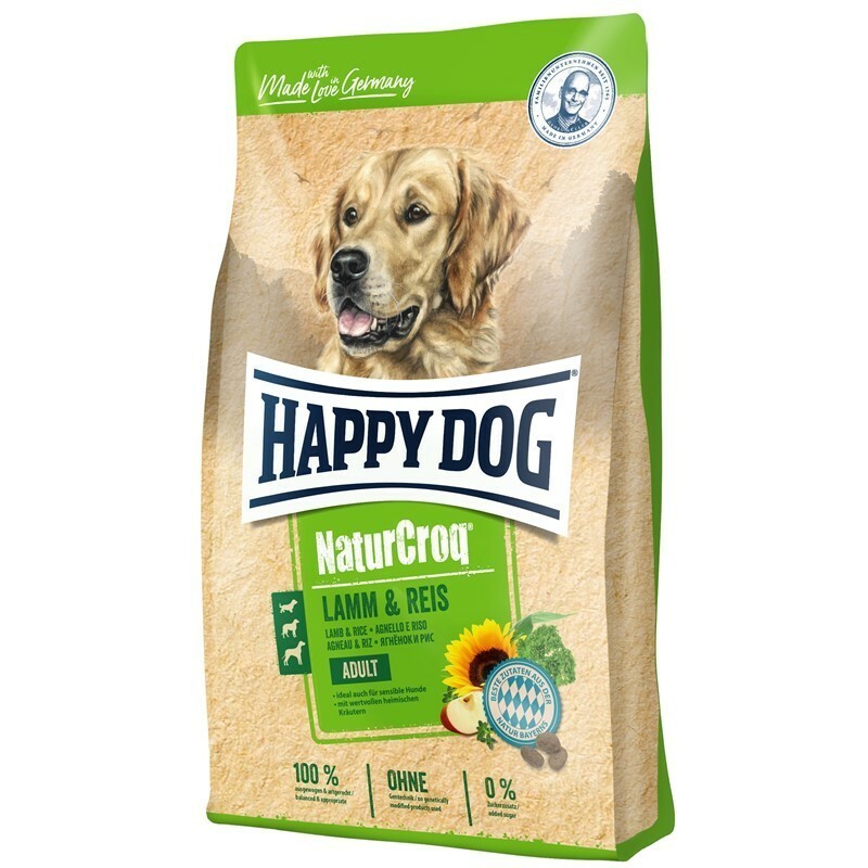 HAPPY DOG Сува храна за кучиња  NaturCroq Lamm & Reis -15кг