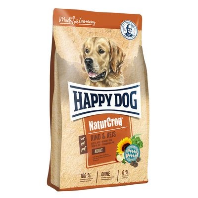 HAPPY DOG Сува храна за кучиња  NaturCroq Rind & Reis -15кг