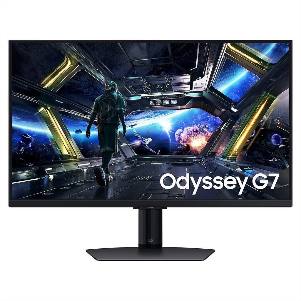 SAMSUNG Монитор 27" Samsung Odyssey G7 S27Dg702Eu, 144Hz, 4K Ultra Hd 3840 X 2160, Ips, Dp, Hdmi, Usb, Rj45, Va 16:9, Pivot, Speakers, Black