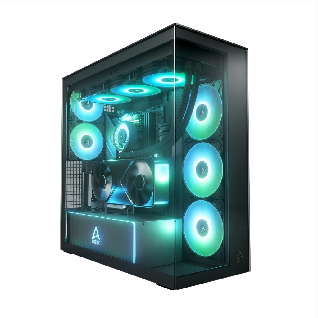 ARCTIC Куќиште Arctic E-Atx Mid-Tower Xtender Vg Miror Black  (Vertical Gpu Mounting) Tempered Glass