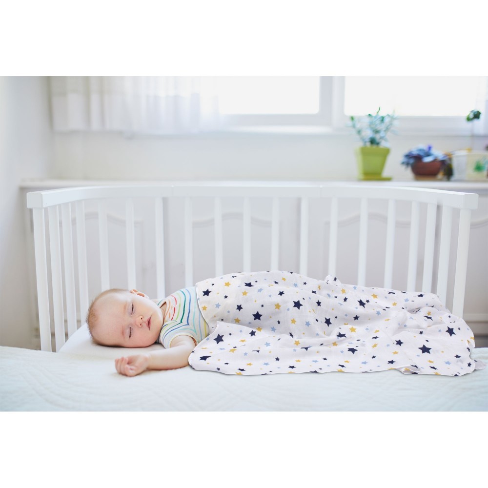 Sevi bebe Ќебе Muslin 100x100 см Blue Star