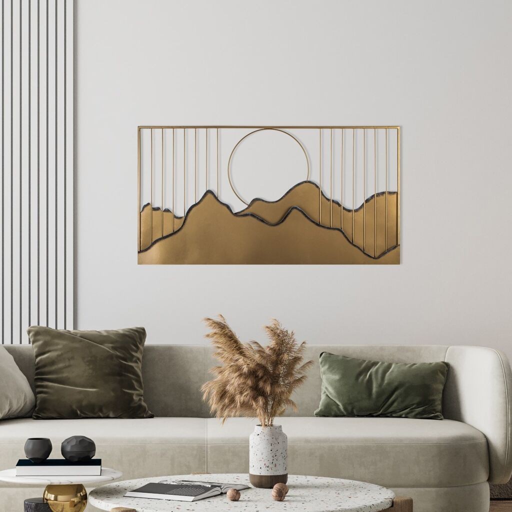 Wallity декорација за dzид 114x4x60 см, бронзена боја