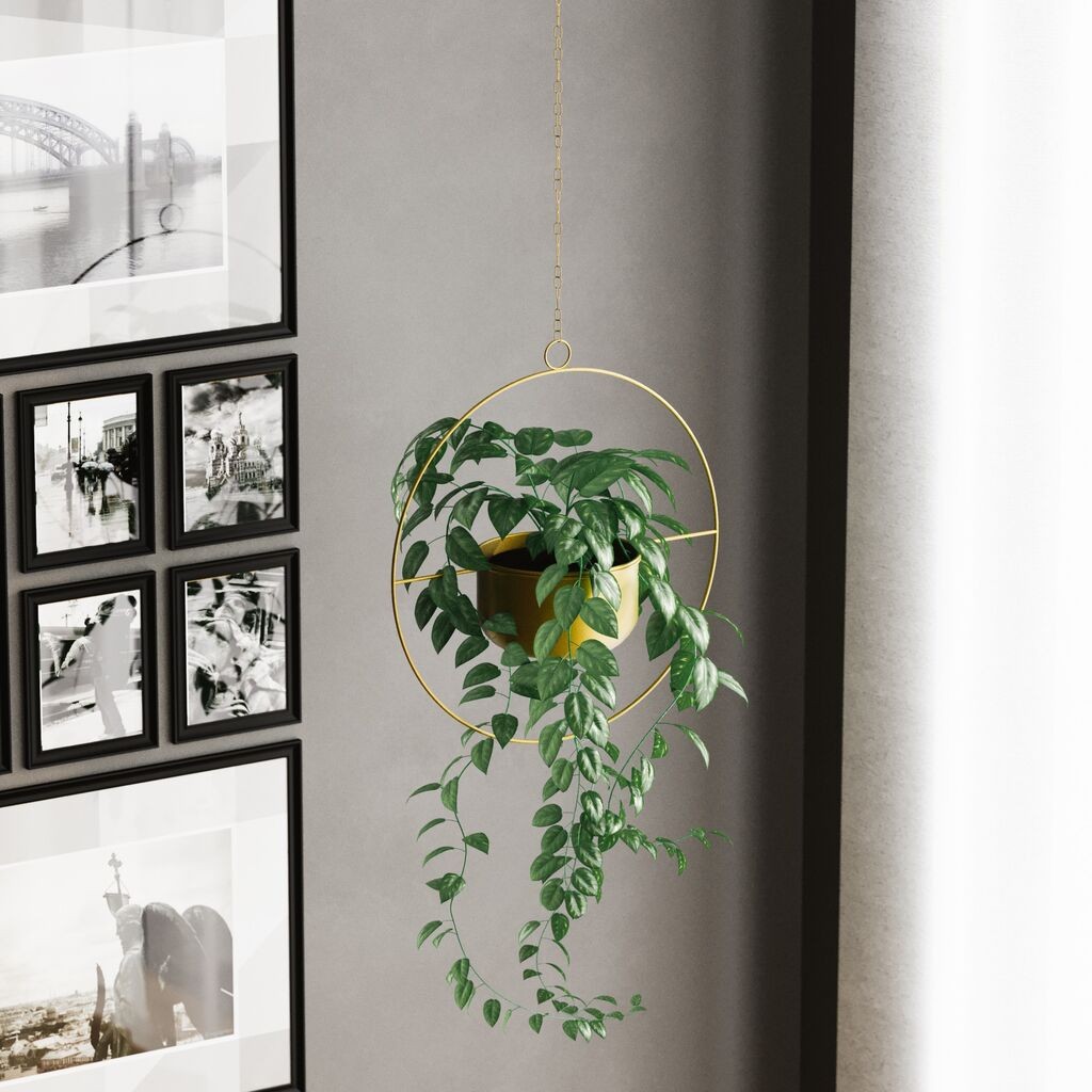 Aberto Design Декоративно тенџере Payanda, 40x40x17 cm, златна боја