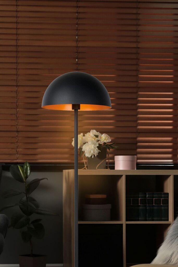 Подна ламба Opviq во форма на печурка, 160 см, 40 см, E27, IP20, црна