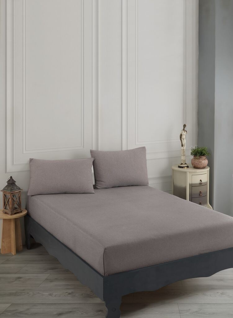 Комплет чаршафи L'essentiel Maison и 2 навлаки за перници Road Potlu, 160x200+20 см, беж