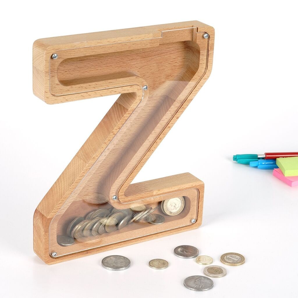 Каса за пари Aberto Design HAKUMZ, 19x22x3 см, кафеава