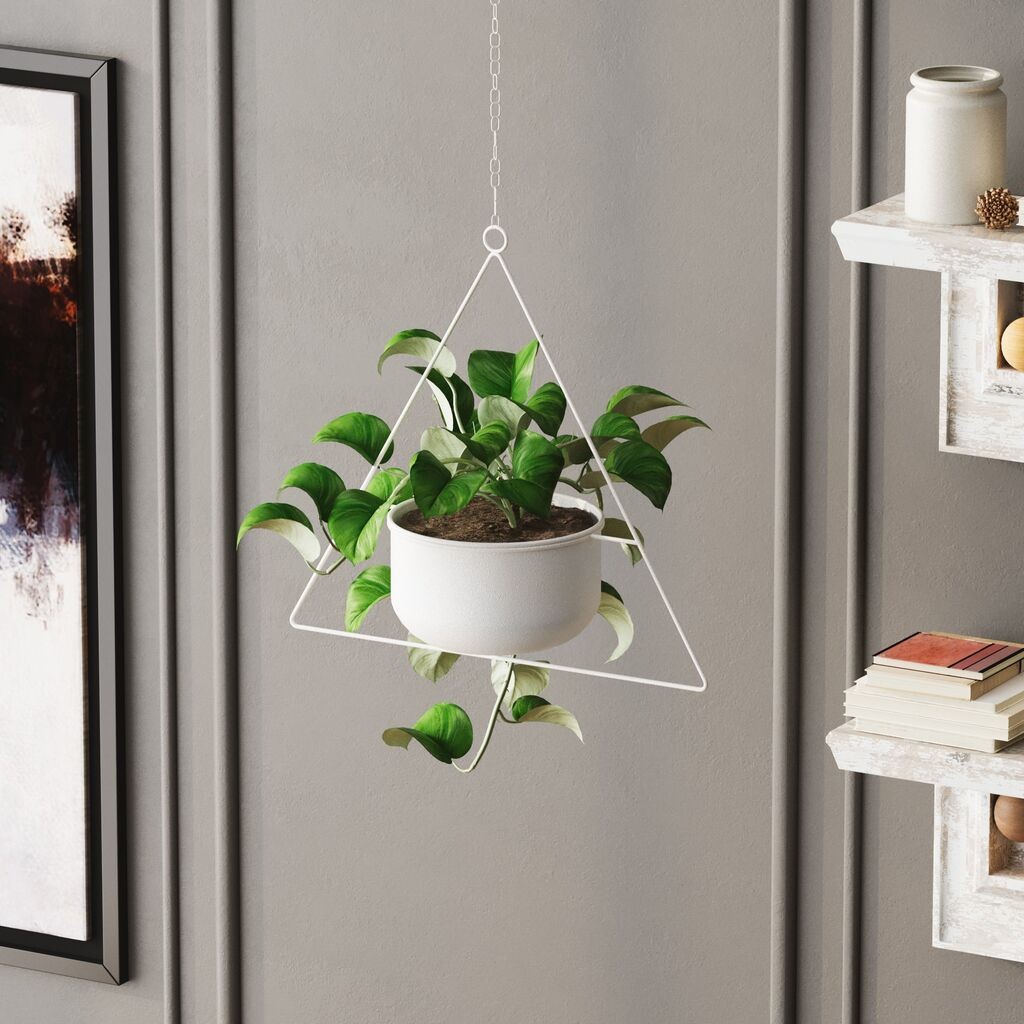 Декоративна саксија „Аберто Дизајн" Харпуст, 35x40x17 см, бела