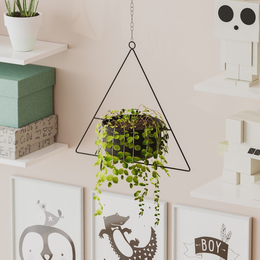 Декоративна саксија „Аберто Дизајн" Харпуст, 35x40x17 см, црна