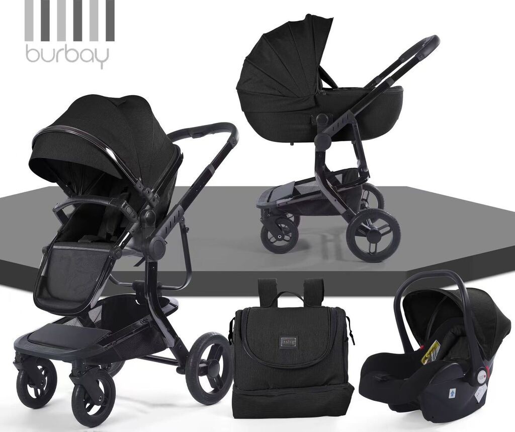Burbay Количка Fiorella 3 во 1 Black - AS58S