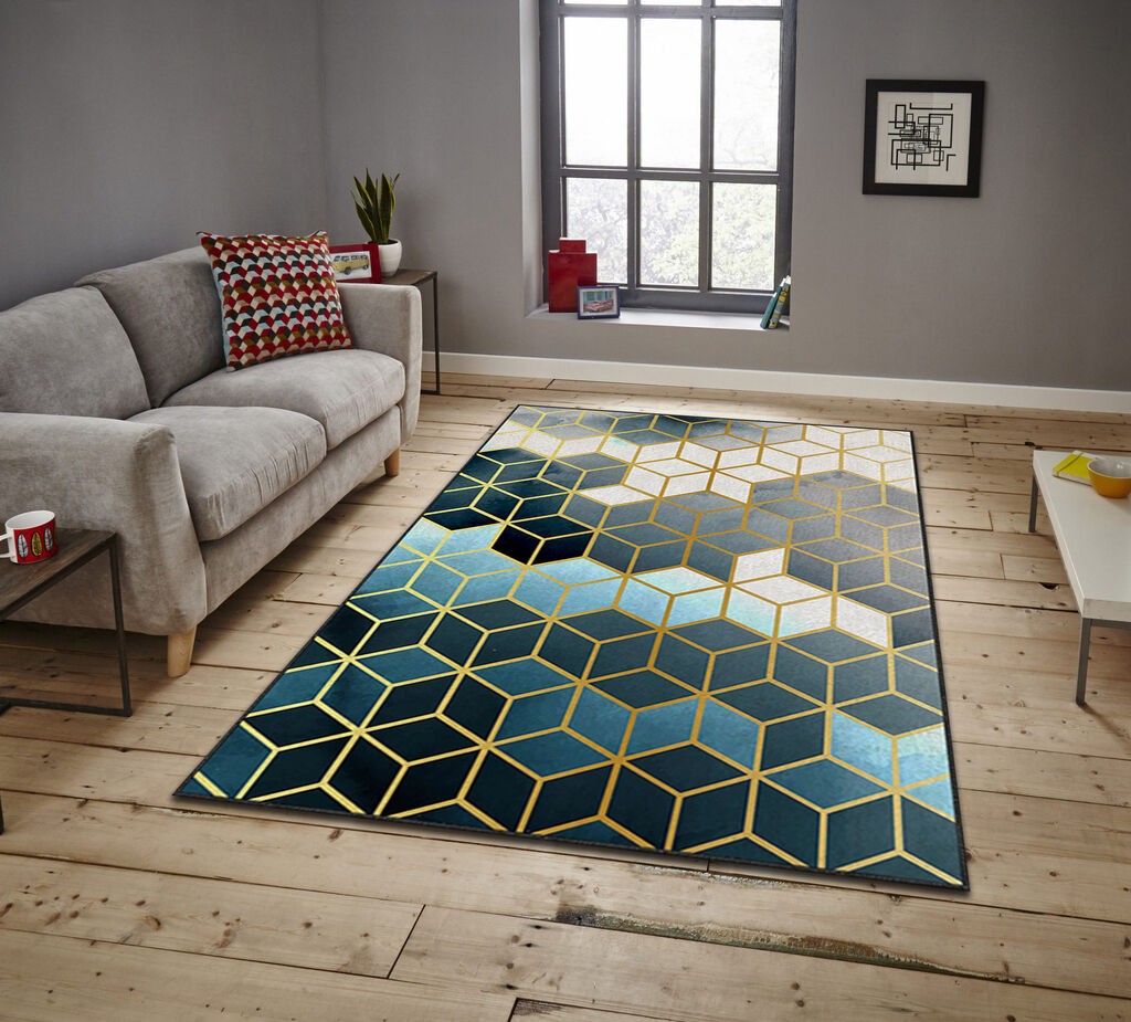 Conceptum Hypnose Carpet Asr Crpt-99, правоаголен, 80x140 cm, сина