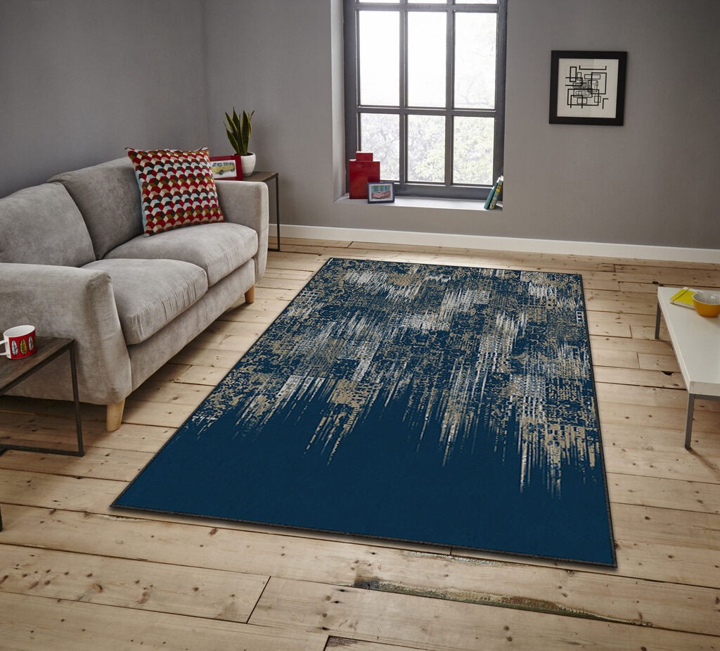 Conceptum Hypnose Carpet Asr Crpt-28, правоаголен, 80x140 cm, темно сина