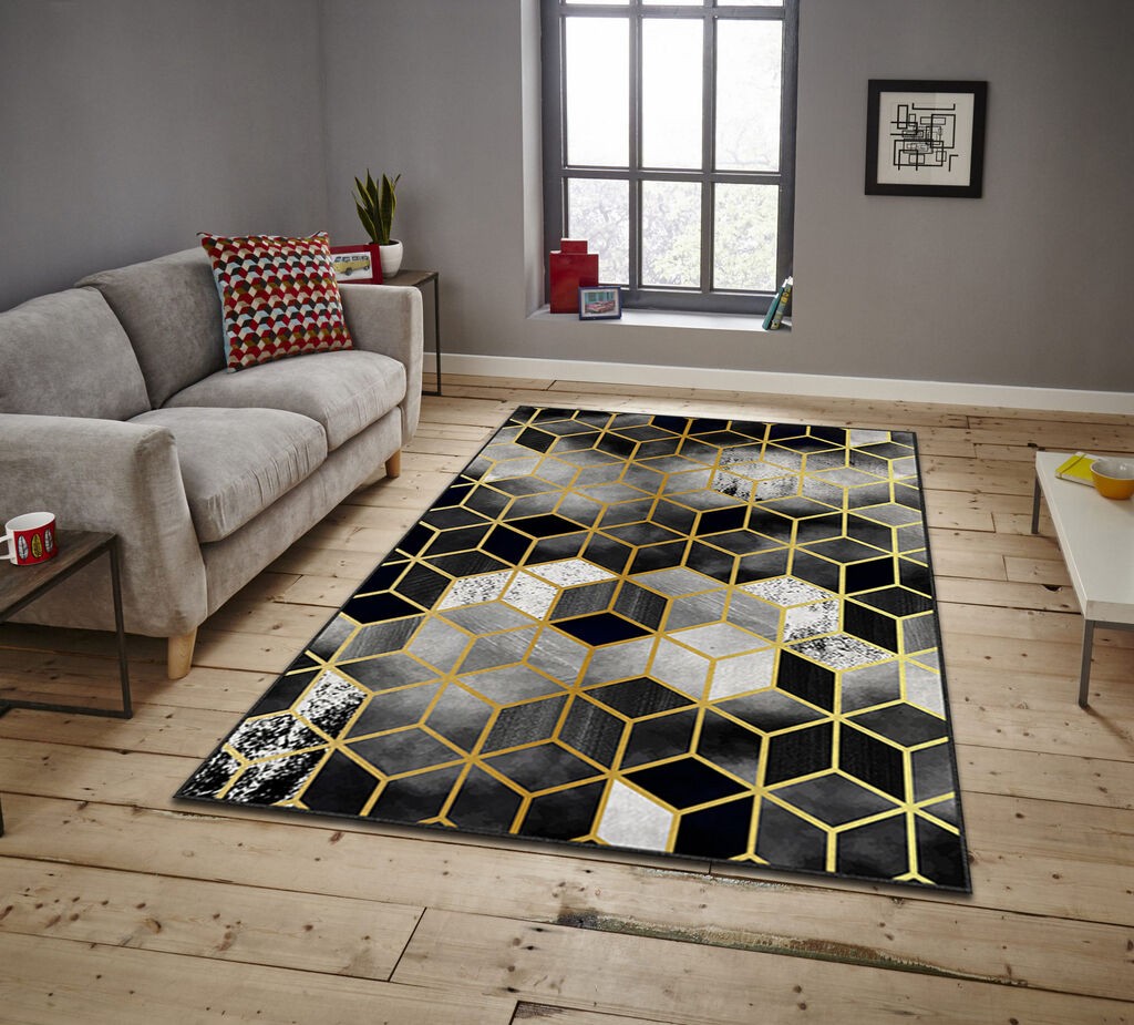 Conceptum Hypnose тепих Asr Crpt-92, правоаголен, 80x140 cm, црна