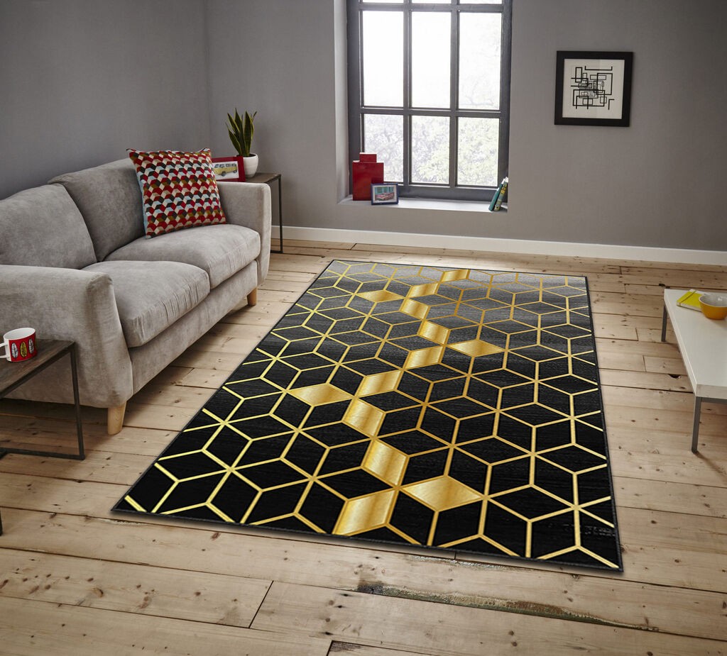 Conceptum Hypnose тепих Asr Crpt-97, правоаголен, 80x140 cm, црна