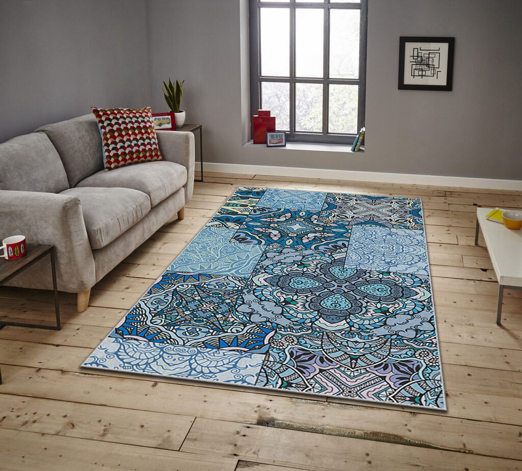 Conceptum Hypnose Carpet Asr Crpt-111, правоаголен, 100x140 cm, светло сина