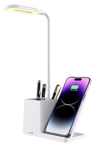 RABALUX Столна ламба + безжичен полнач Cerie 4W 3во1 бела