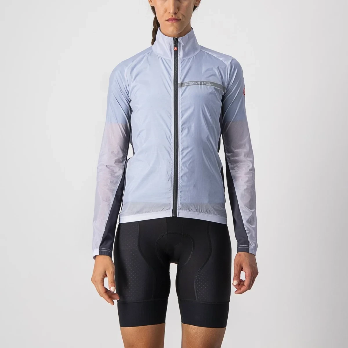 CASTELLI Squadra Stretch Женска јакна Size L Сребрено Сива