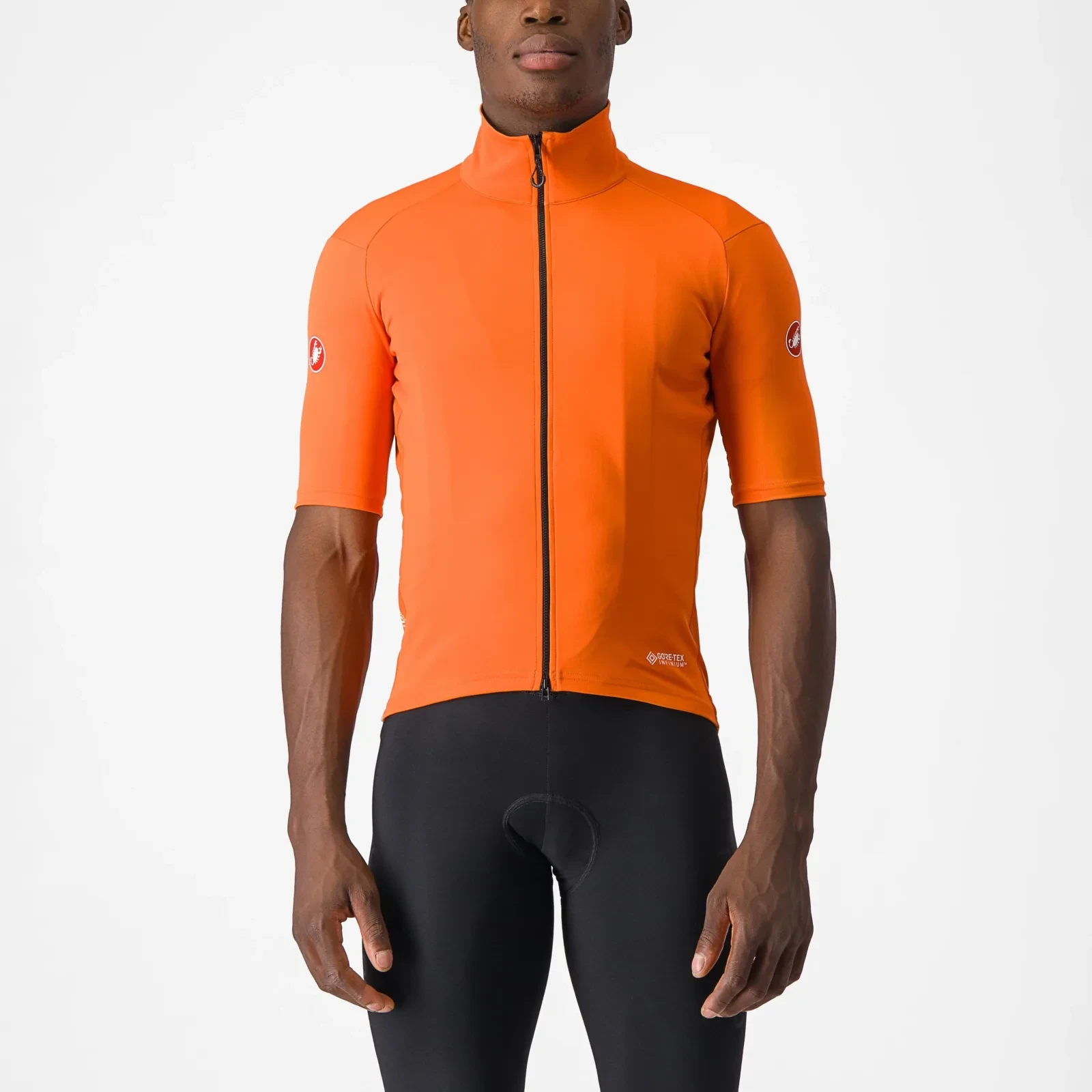 CASTELLI Perfetto Ros 2 Wind Велосипедски дрес Sizse L Портокалова