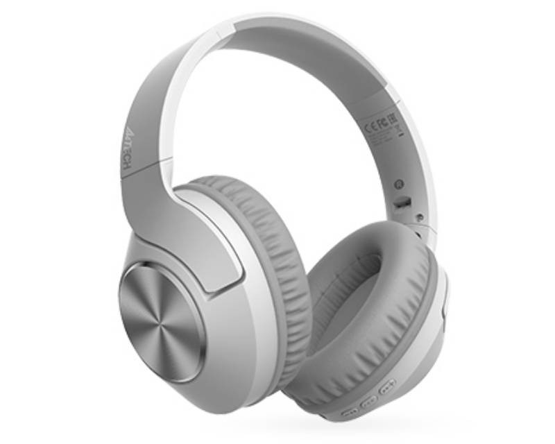 A4 TECH слушалки со микрофон BH300 2Drumtek Wireless, полнење од тип C, бело
