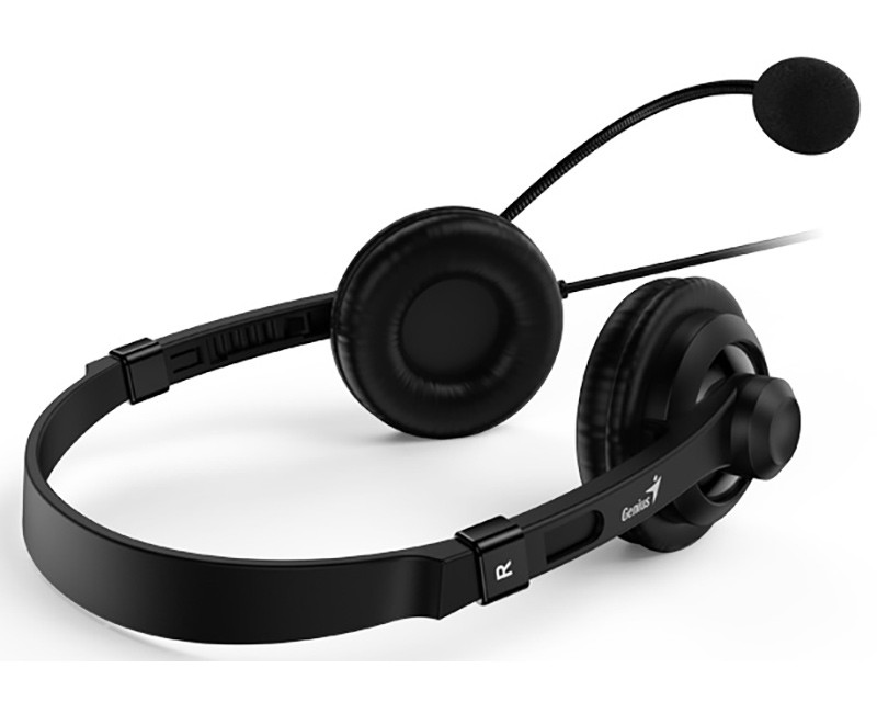 GENIUS Слушалки со микрофон HS-230U USB-C црна боја