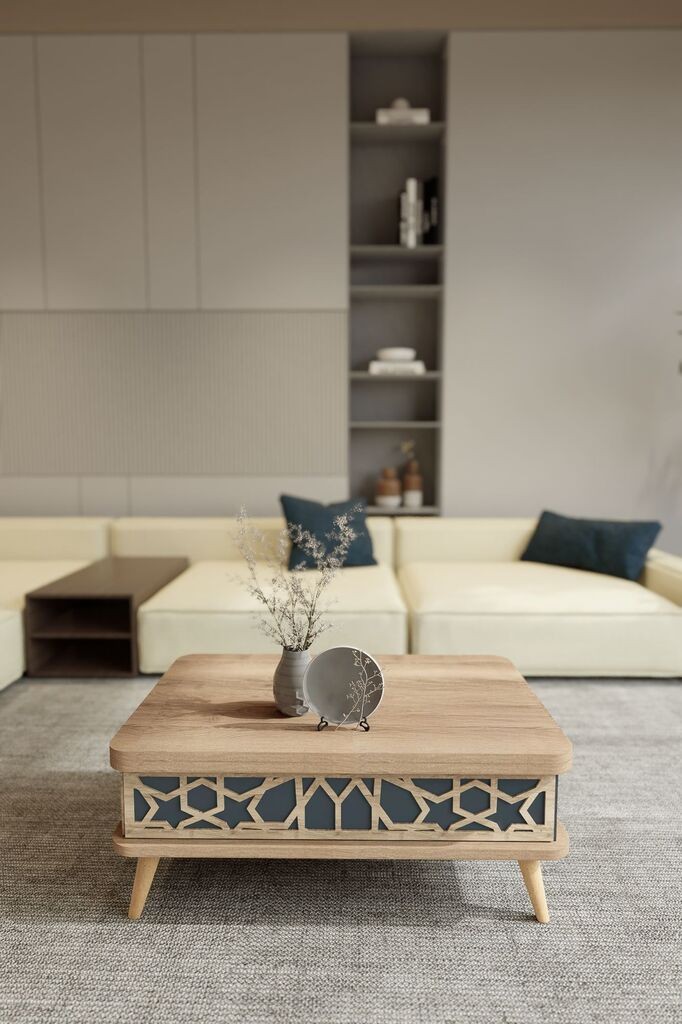 Маса за дневна соба Hanah Home Отова 90x38x60 см, Антрацит