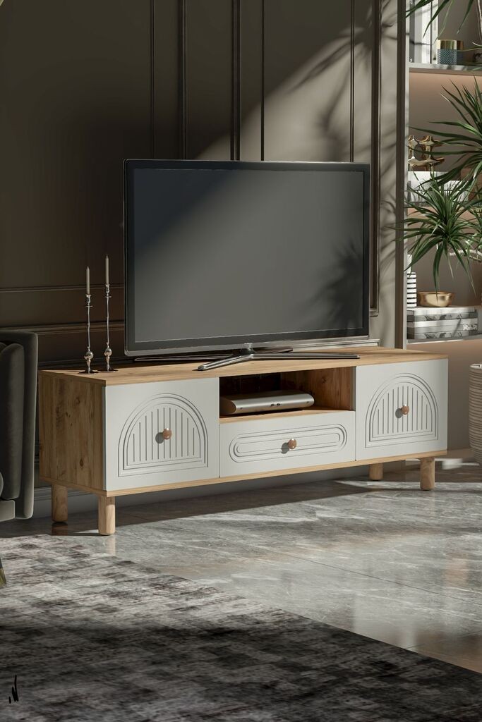 ТВ кабинет Hanah Home Arcera 150, 150x53x41 см, бел