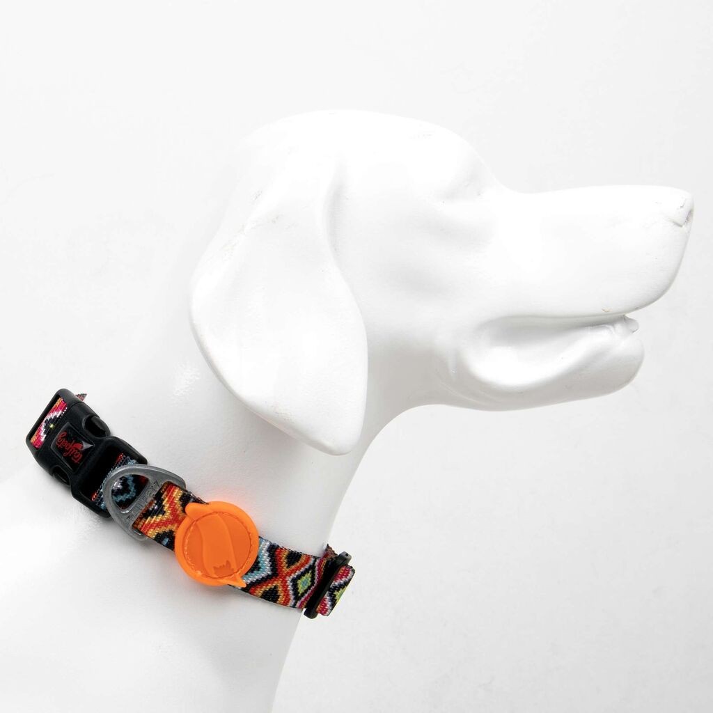 Огрлица за кучиња со шепи и мустаќи, етничка, шарена