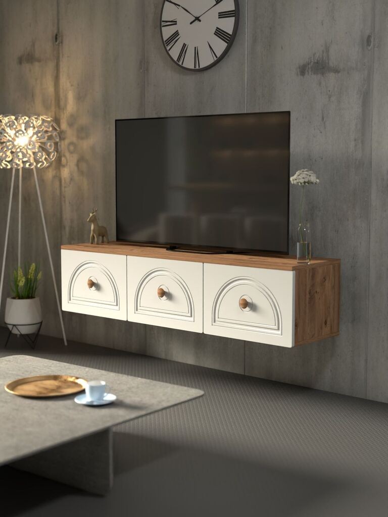 ТВ кабинет Hanah Home Virella 135, 135x32x35cm, бел