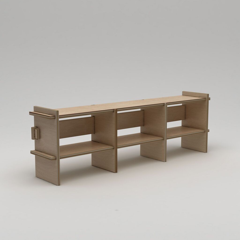 Комода за телевизор Hanah Home Lucis, 220x70x38 см, кафеава