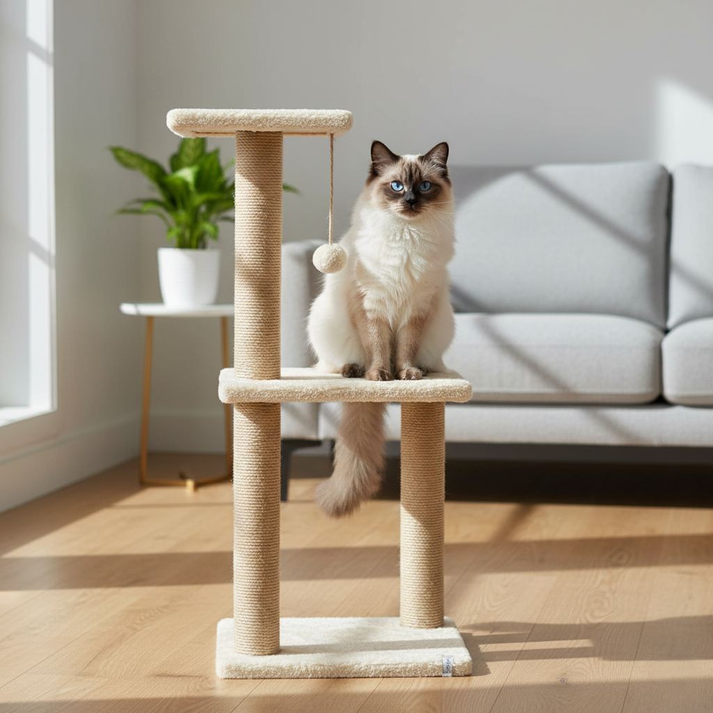 Гребелка за мачки „Шепи и мустаќи" Тина 1, беж