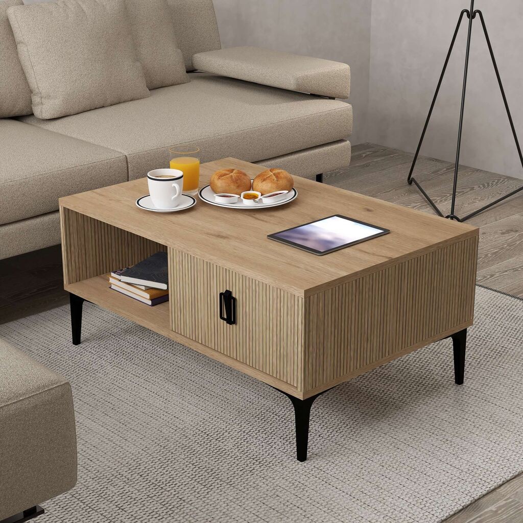 Маса за дневна соба Hanah Home 2004 Sare, 90x41.5x60 см, кафеава