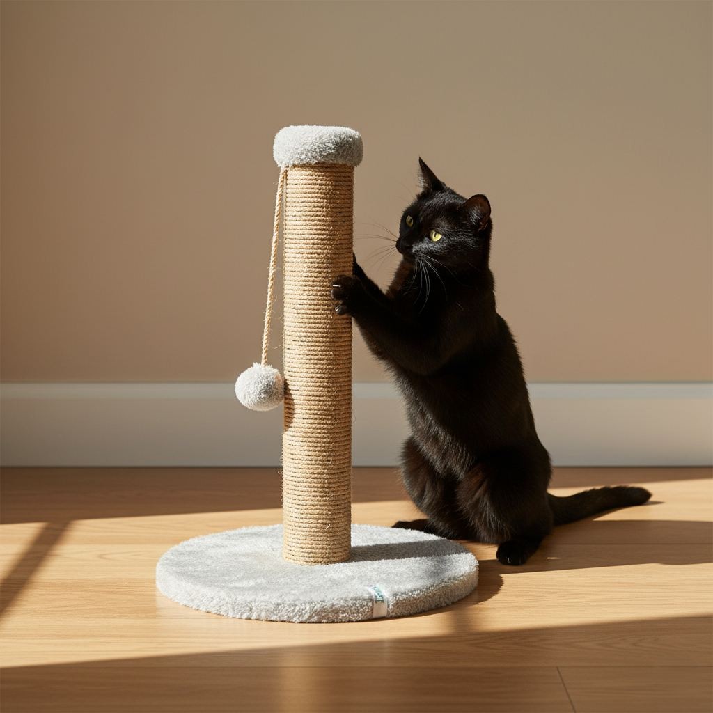 Стапче за гребење мачки „Шепи и мустаќи" „Coris", сиво