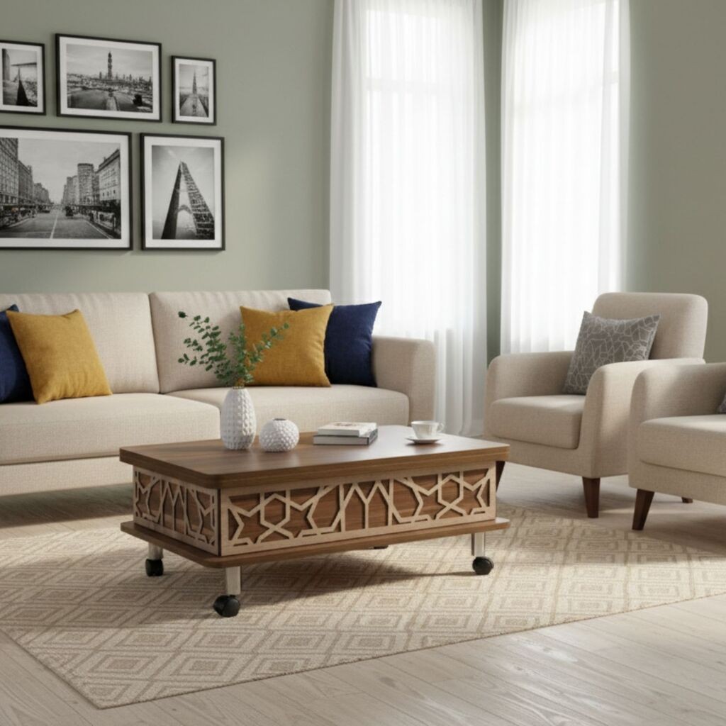 Маса за дневна соба Hanah Home Adt 90x40x60 см, кафеава